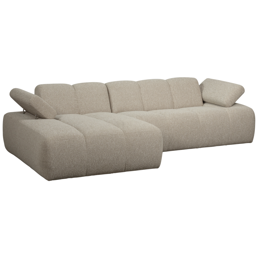WOOOD MOJO Schslong Lng Soffa Vnster Boucle Beige Melerad