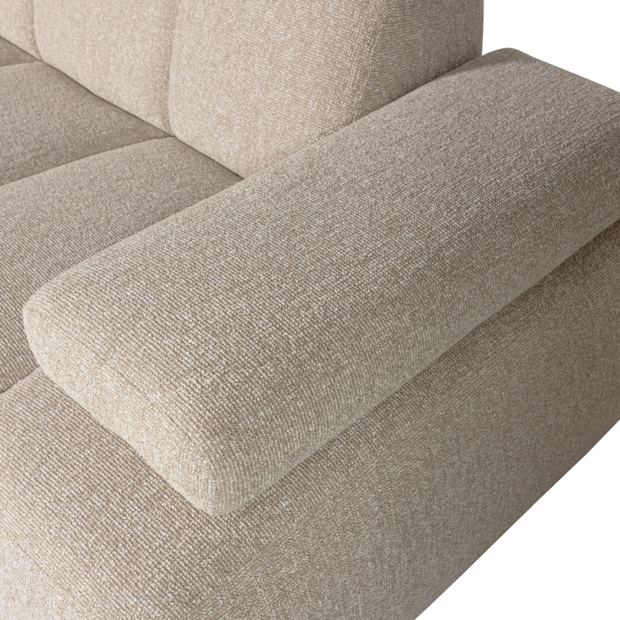 WOOOD MOJO Schslong Lng Soffa Vnster Boucle Beige Melerad