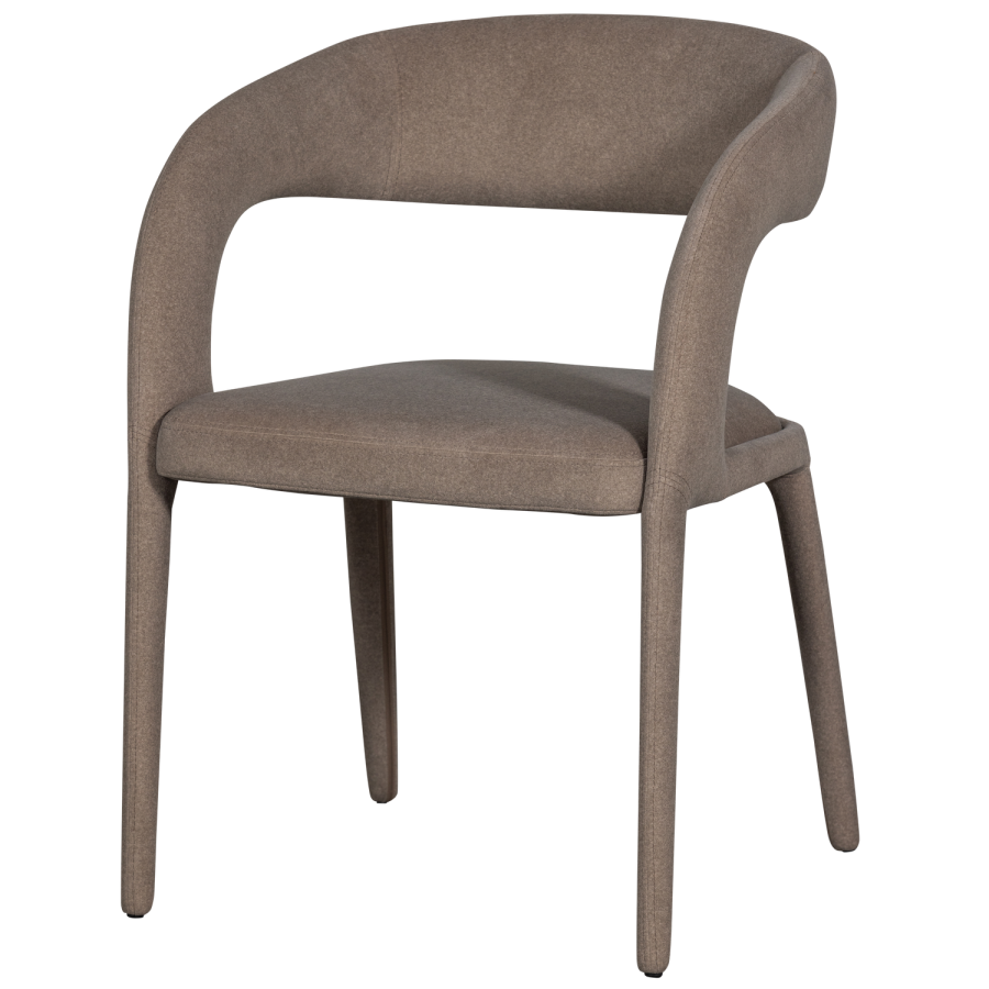 WOOOD ARMS SPISESTOL FILT BRUN