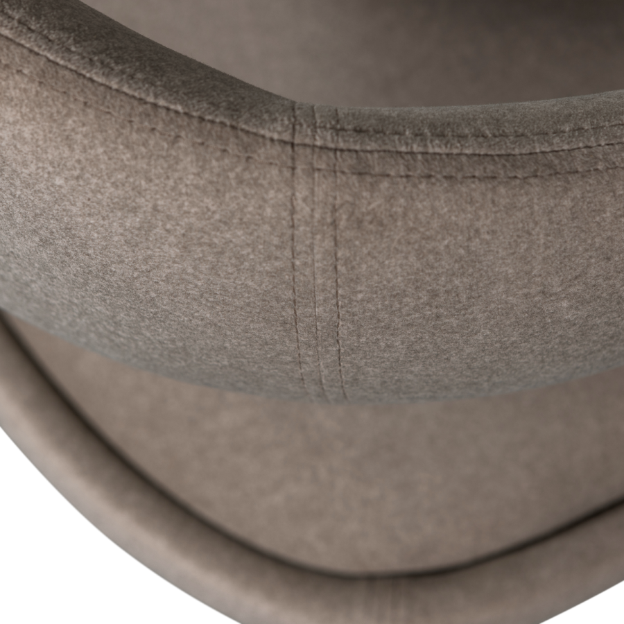 WOOOD ARMS SPISESTOL FILT BRUN