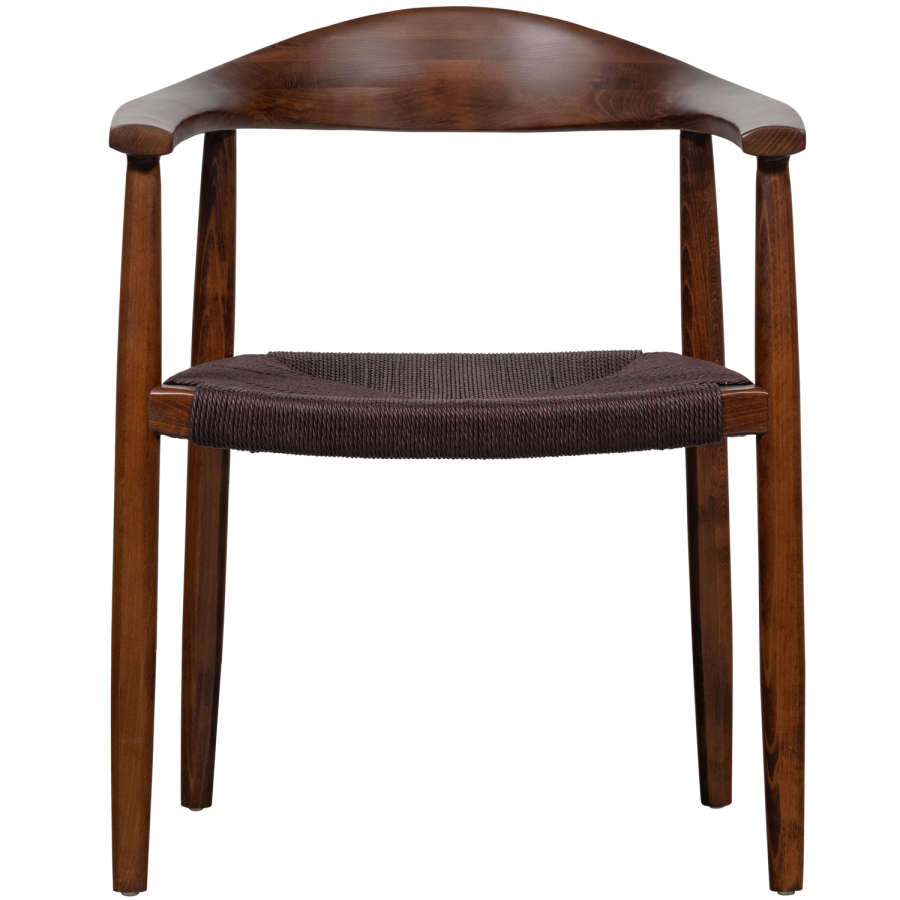 WOOOD EMBRACE SPISESTOL MED KUNSTMATSETE MRK BRUN