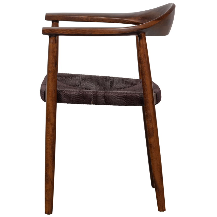 WOOOD EMBRACE SPISESTOL MED KUNSTMATSETE MRK BRUN