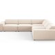 MICADONI  Symmetrisk hjrnesofa i flyel, Jodie, 6 seter, 287x287x70