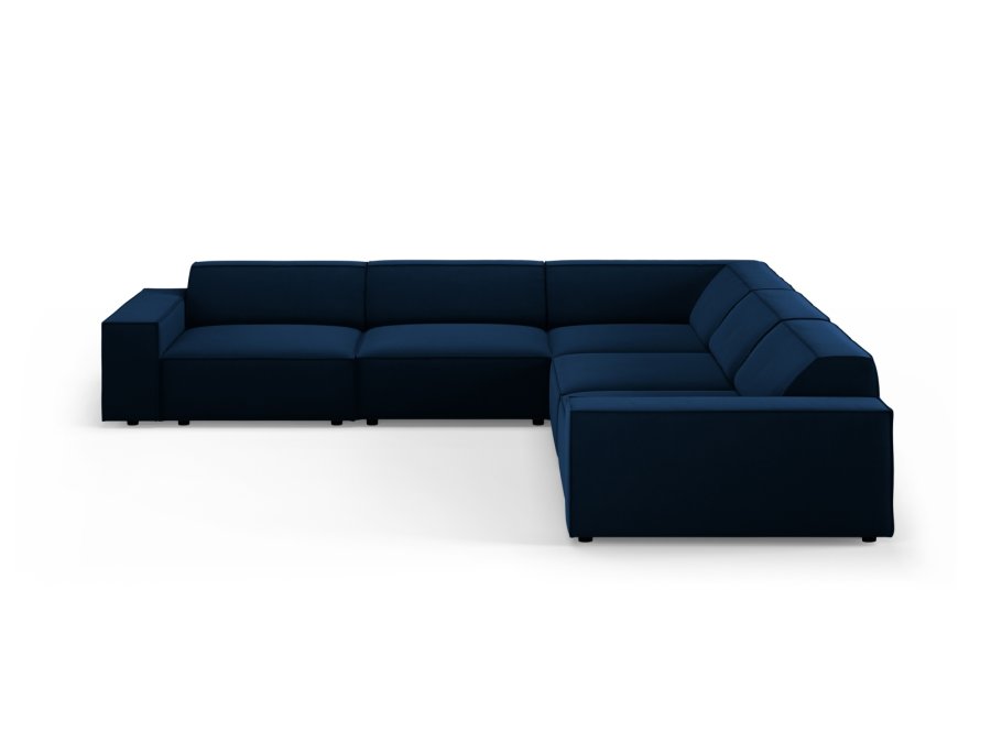 MICADONI  Symmetrisk hjrnesofa i flyel, Jodie, 6 seter, 287x287x70