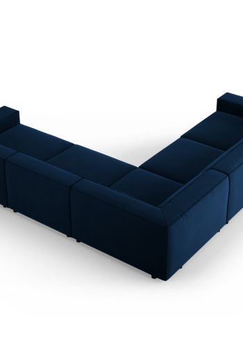MICADONI  Symmetrisk hjrnesofa i flyel, Jodie, 6 seter, 287x287x70