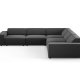 MICADONI  Symmetrisk hjrnesofa i flyel, Jodie, 6 seter, 287x287x70