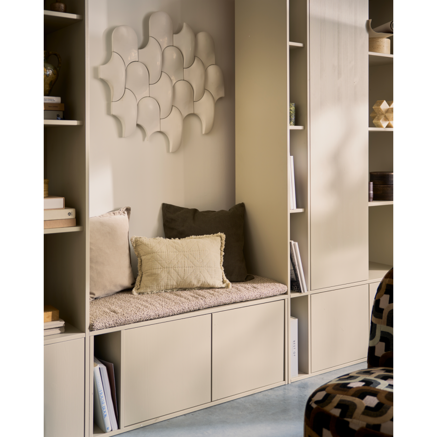 WOOOD SETTLE DOWN TV-MÖBEL/BÄNK 108 CM DUST MED SITTDYNA [fsc]