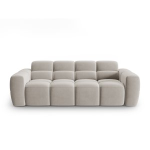 MICADONI Lisa 3 pers. sofa - lys beige fljl stof