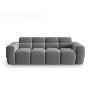 MICADONI Lisa 3 pers. sofa - lysegr fljl stof