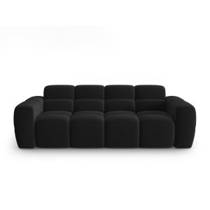 MICADONI Lisa 3 pers. sofa - sort fljl stof