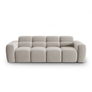 MICADONI Lisa 4 pers. sofa - lys beige fljl stof