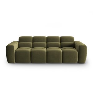 MICADONI Lisa 4 pers. sofa - lysegrn fljl stof