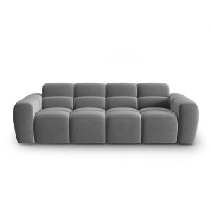 MICADONI Lisa 4 pers. sofa - lysegr fljl stof