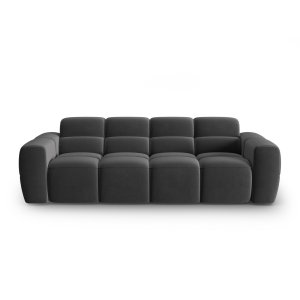 MICADONI Lisa 4 pers. sofa - mrkegr fljl stof