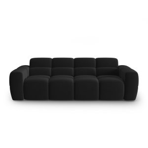 MICADONI Lisa 4 pers. sofa - sort fljl stof