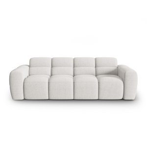 MICADONI Lisa 4 pers. sofa - lysegr struktur stof