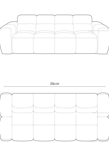 MICADONI sofa, Lisa, 4 seter, 256x101x77
