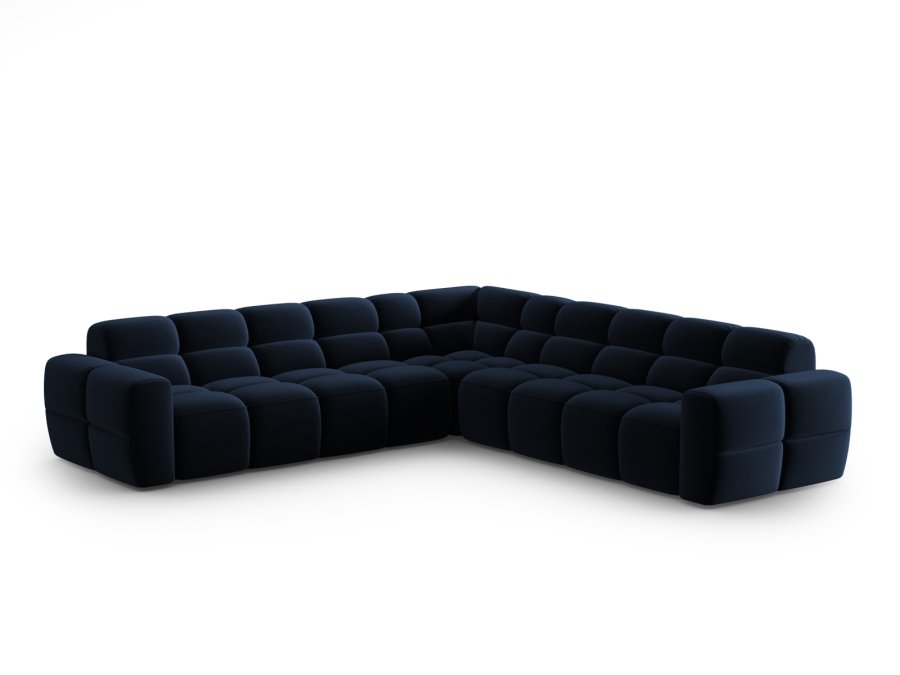 MICADONI  Symmetrisk hjrnesofa i flyel, Lisa, 5 seter, 310x310x77