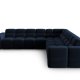 MICADONI  Symmetrisk hjrnesofa i flyel, Lisa, 5 seter, 310x310x77