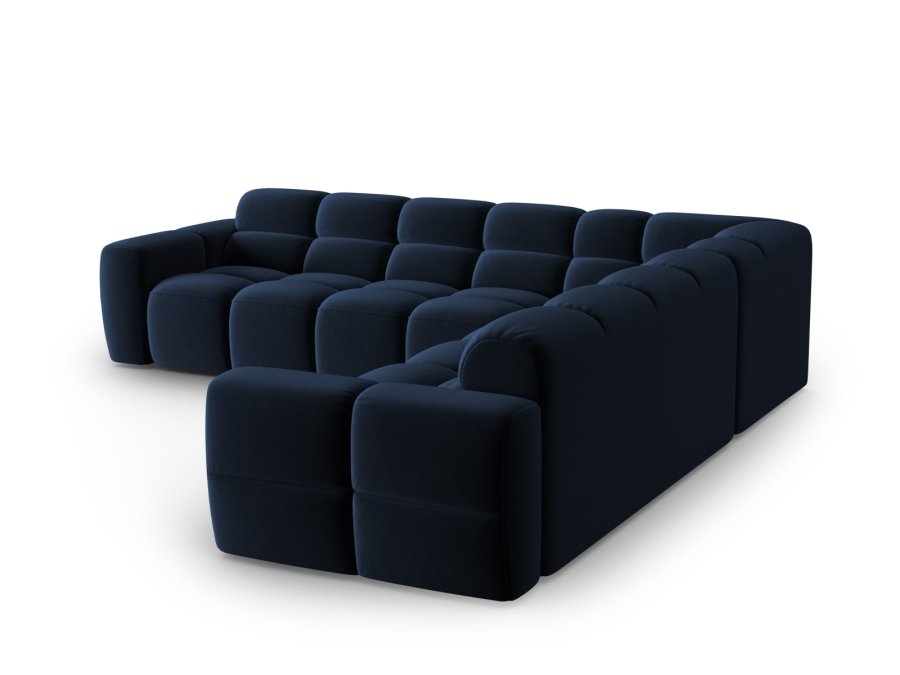 MICADONI  Symmetrisk hjrnesofa i flyel, Lisa, 5 seter, 310x310x77