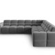 MICADONI  Symmetrisk hjrnesofa i flyel, Lisa, 5 seter, 310x310x77