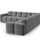 MICADONI  Symmetrisk hjrnesofa i flyel, Lisa, 5 seter, 310x310x77