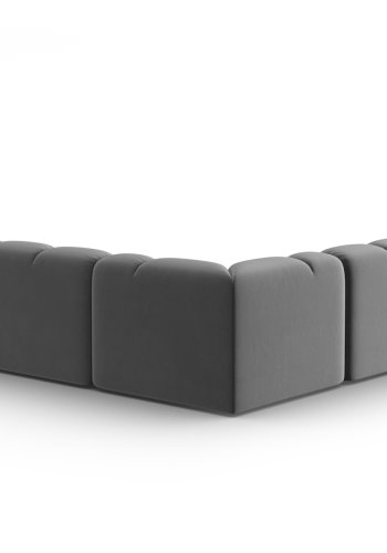 MICADONI  Symmetrisk hjrnesofa i flyel, Lisa, 5 seter, 310x310x77