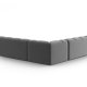MICADONI  Symmetrisk hjrnesofa i flyel, Lisa, 5 seter, 310x310x77