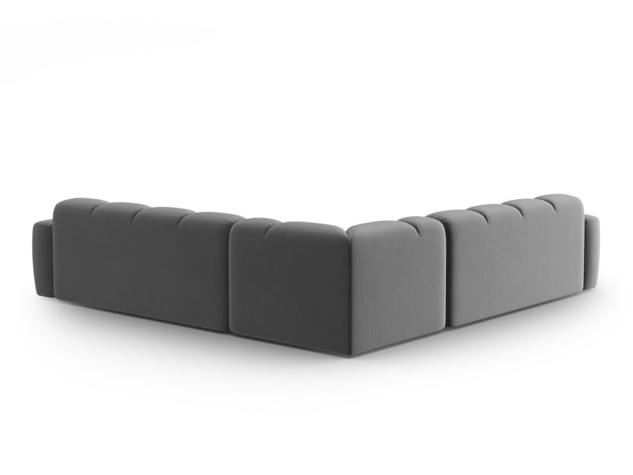 MICADONI  Symmetrisk hjrnesofa i flyel, Lisa, 5 seter, 310x310x77
