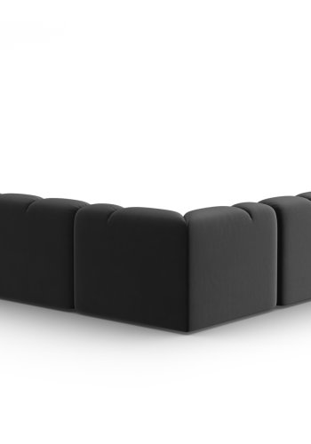 MICADONI  Symmetrisk hjrnesofa i flyel, Lisa, 5 seter, 310x310x77