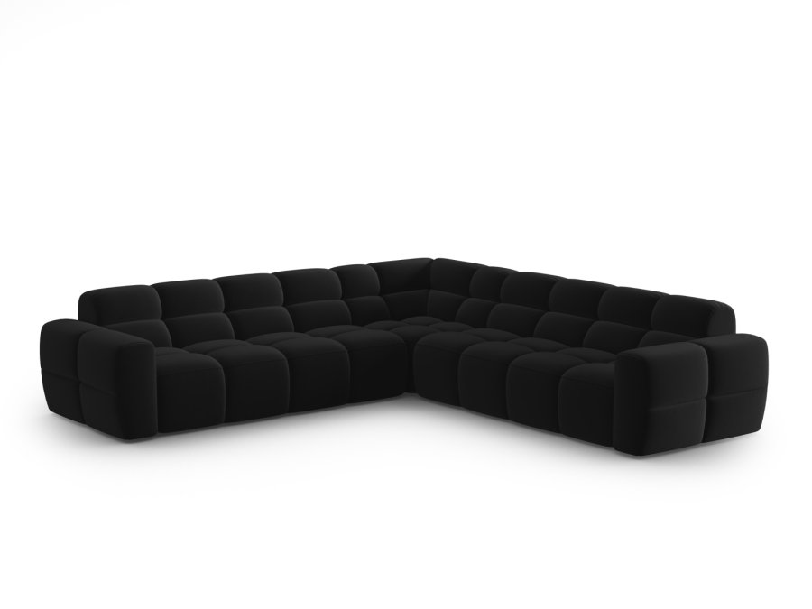 MICADONI  Symmetrisk hjrnesofa i flyel, Lisa, 5 seter, 310x310x77