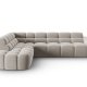 MICADONI  Venstre hjrnesofa i flyel, Lisa, 5 seter, 293x234x77