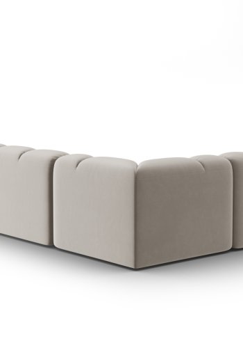 MICADONI  Venstre hjrnesofa i flyel, Lisa, 5 seter, 293x234x77