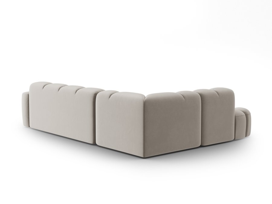 MICADONI  Venstre hjrnesofa i flyel, Lisa, 5 seter, 293x234x77