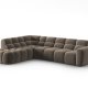 MICADONI  Venstre hjrnesofa i flyel, Lisa, 5 seter, 293x234x77