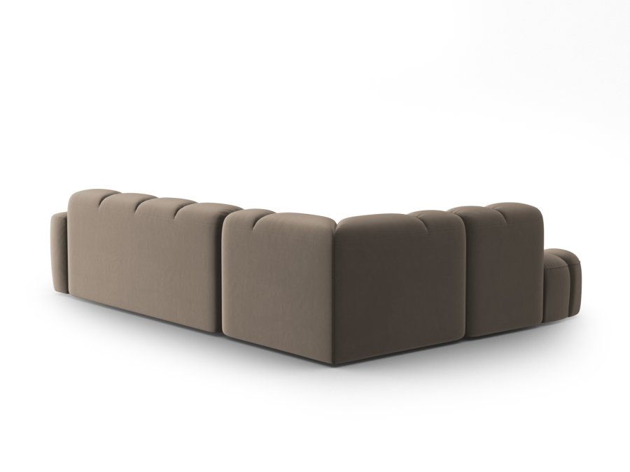 MICADONI  Venstre hjrnesofa i flyel, Lisa, 5 seter, 293x234x77