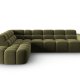 MICADONI  Venstre hjrnesofa i flyel, Lisa, 5 seter, 293x234x77