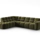 MICADONI  Venstre hjrnesofa i flyel, Lisa, 5 seter, 293x234x77