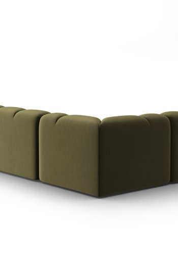 MICADONI  Venstre hjrnesofa i flyel, Lisa, 5 seter, 293x234x77