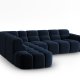 MICADONI  Venstre hjrnesofa i flyel, Lisa, 5 seter, 293x234x77