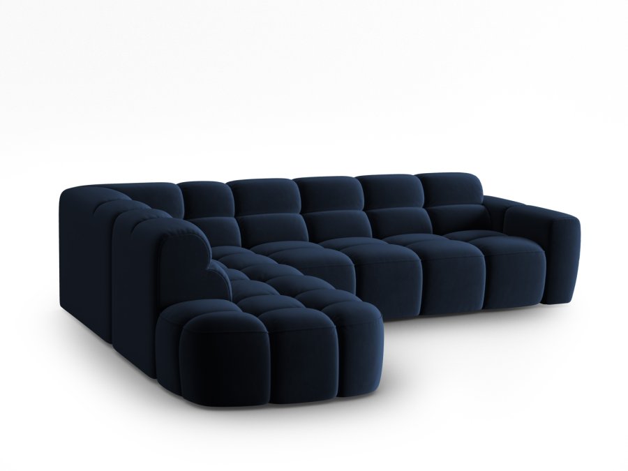 MICADONI  Venstre hjrnesofa i flyel, Lisa, 5 seter, 293x234x77