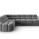MICADONI  Venstre hjrnesofa i flyel, Lisa, 5 seter, 293x234x77
