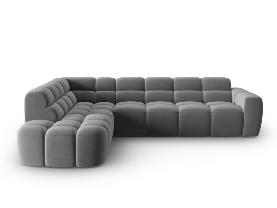 MICADONI  Venstre hjrnesofa i flyel, Lisa, 5 seter, 293x234x77