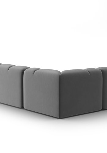 MICADONI  Venstre hjrnesofa i flyel, Lisa, 5 seter, 293x234x77