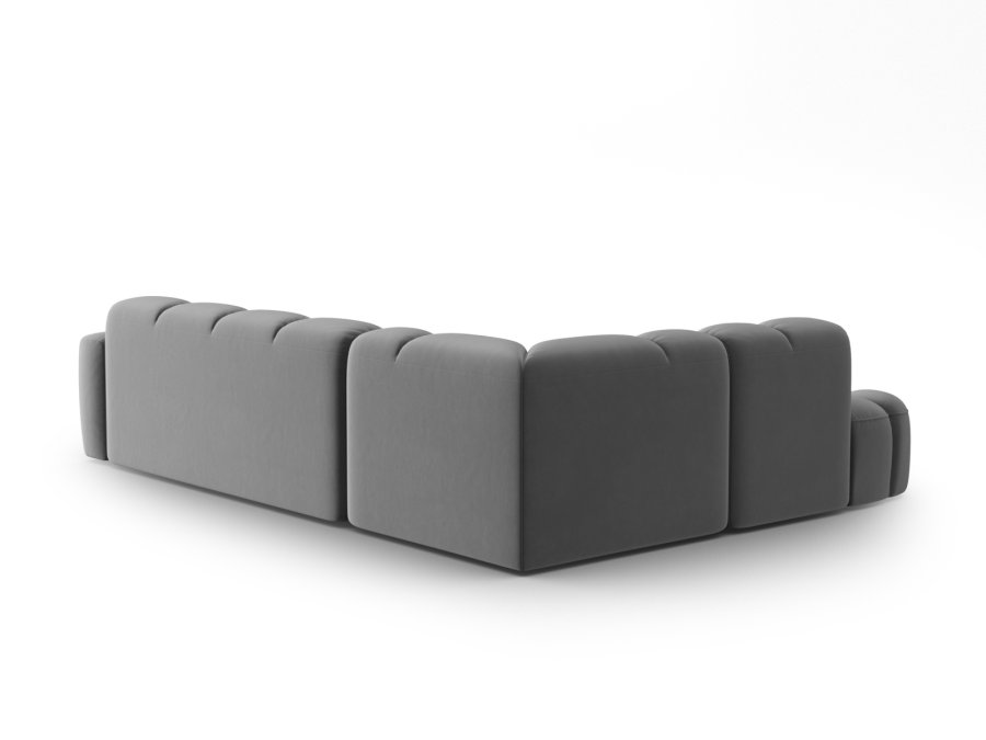 MICADONI  Venstre hjrnesofa i flyel, Lisa, 5 seter, 293x234x77
