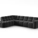MICADONI  Venstre hjrnesofa i flyel, Lisa, 5 seter, 293x234x77
