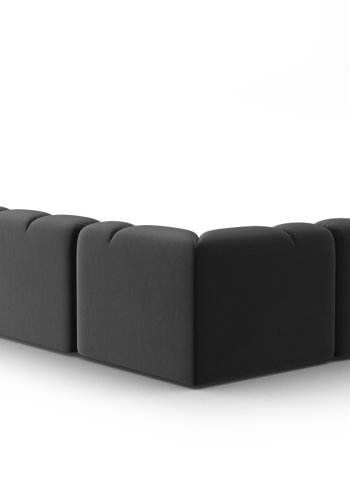 MICADONI  Venstre hjrnesofa i flyel, Lisa, 5 seter, 293x234x77