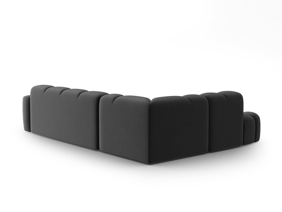 MICADONI  Venstre hjrnesofa i flyel, Lisa, 5 seter, 293x234x77