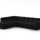MICADONI  Venstre hjrnesofa i flyel, Lisa, 5 seter, 293x234x77