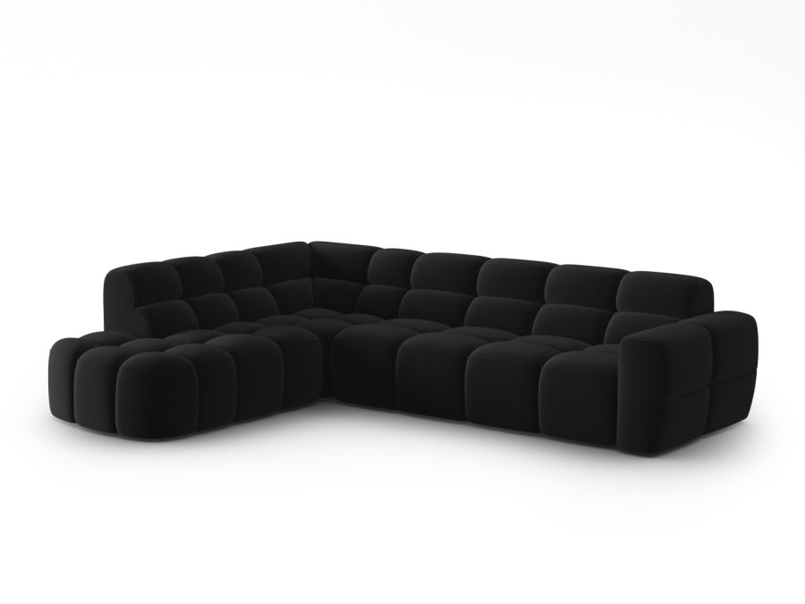MICADONI  Venstre hjrnesofa i flyel, Lisa, 5 seter, 293x234x77